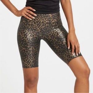 SPANX Leopard Print Bike Shorts